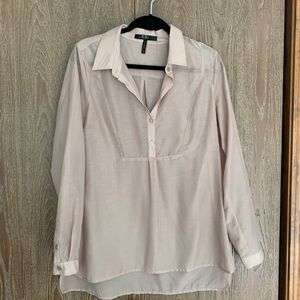 Nude BCBG Paris Blouse Size Medium